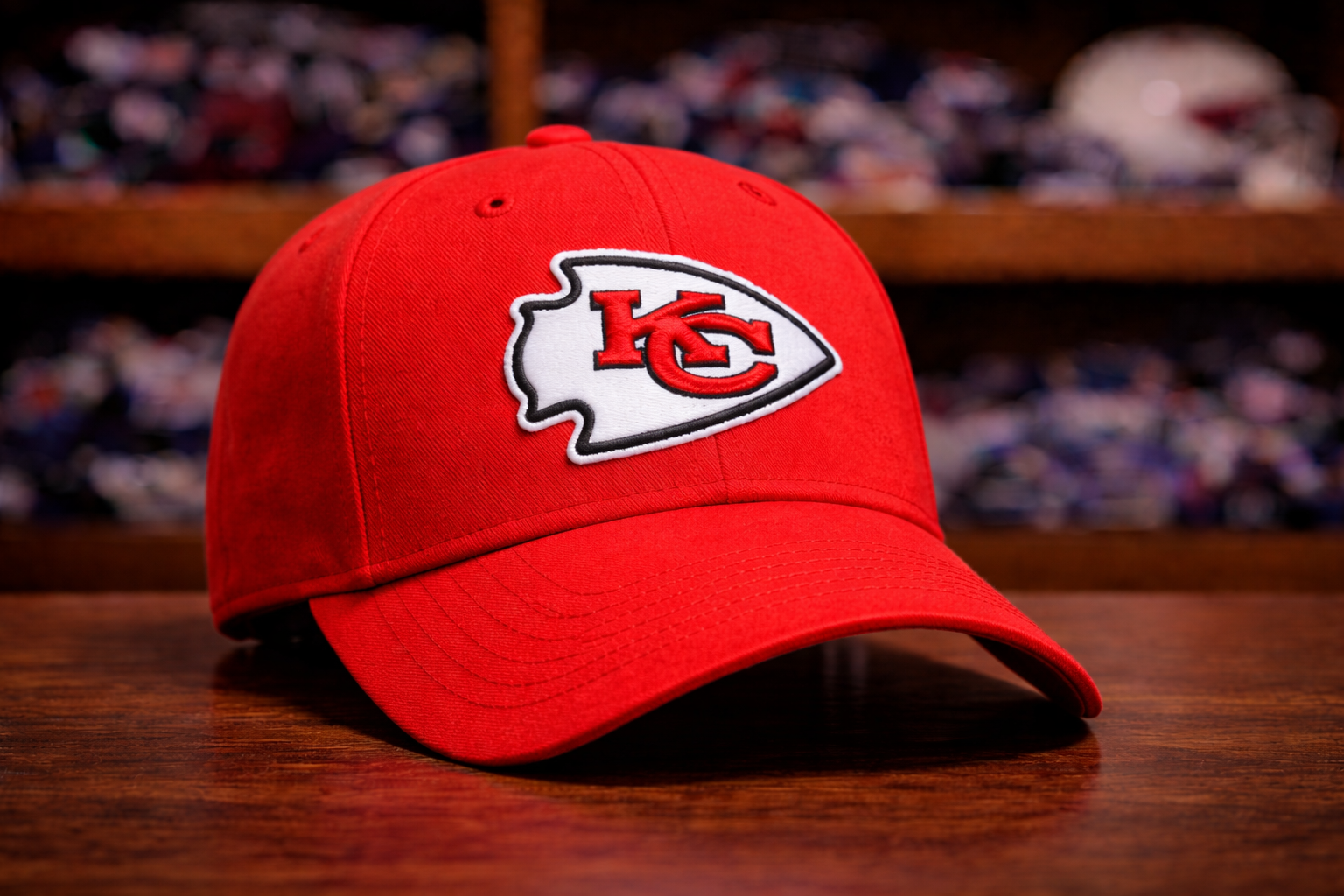 Kansas City Chiefs cap close-up